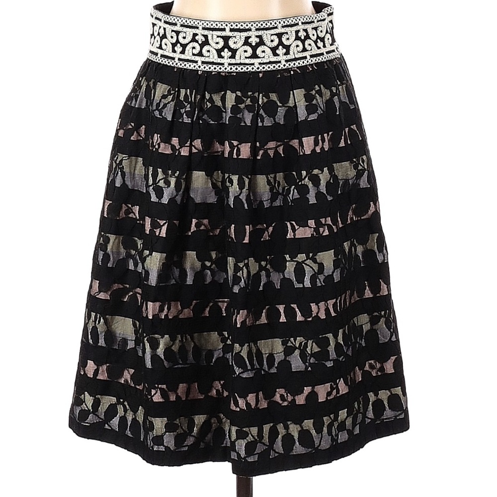 Anthropologie • Floreat Charente Lace Overlay Skirt Size 0